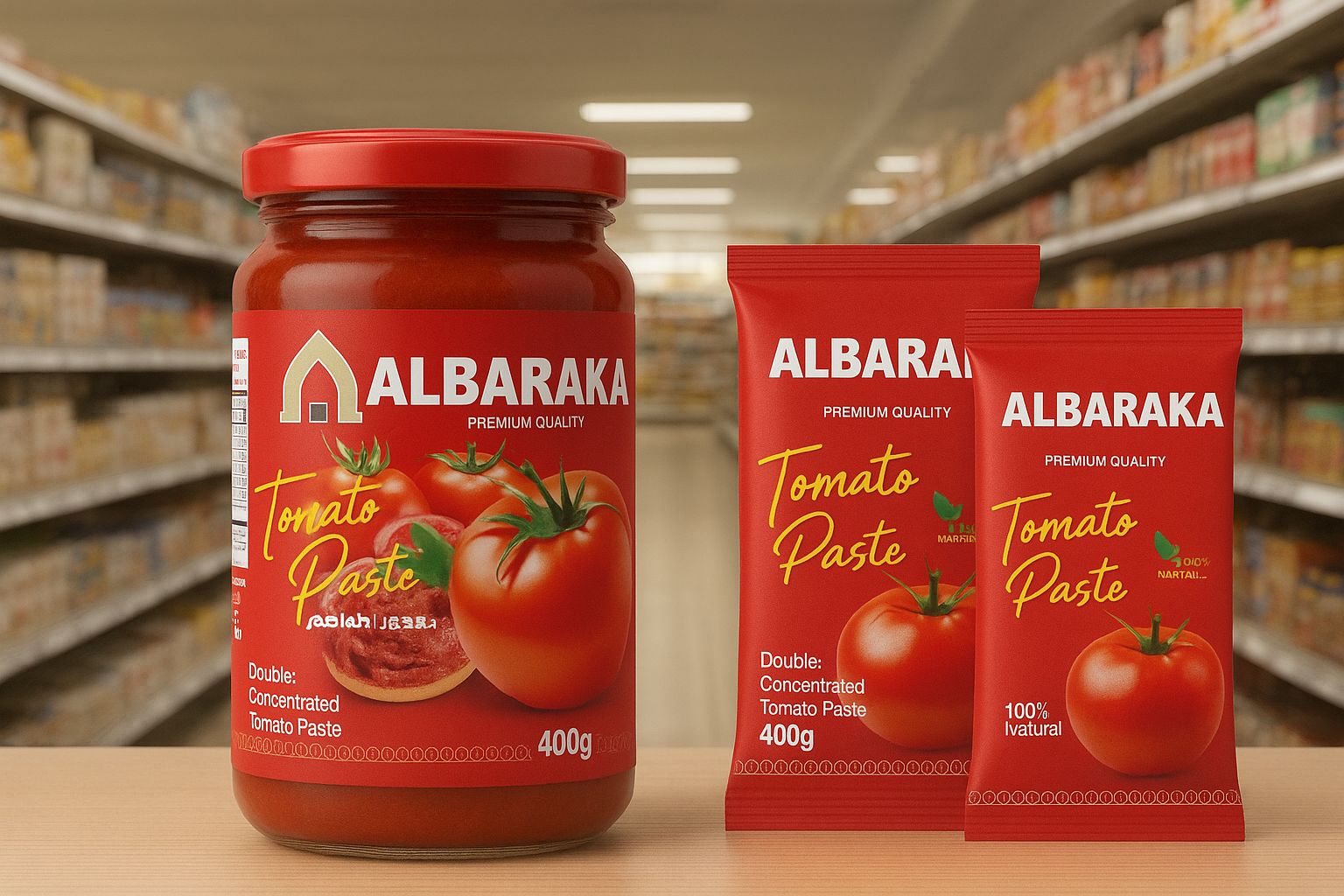 صلصه طماطم البركه الطعم الطبيعى والمكونات الصحيه لكل الاسره