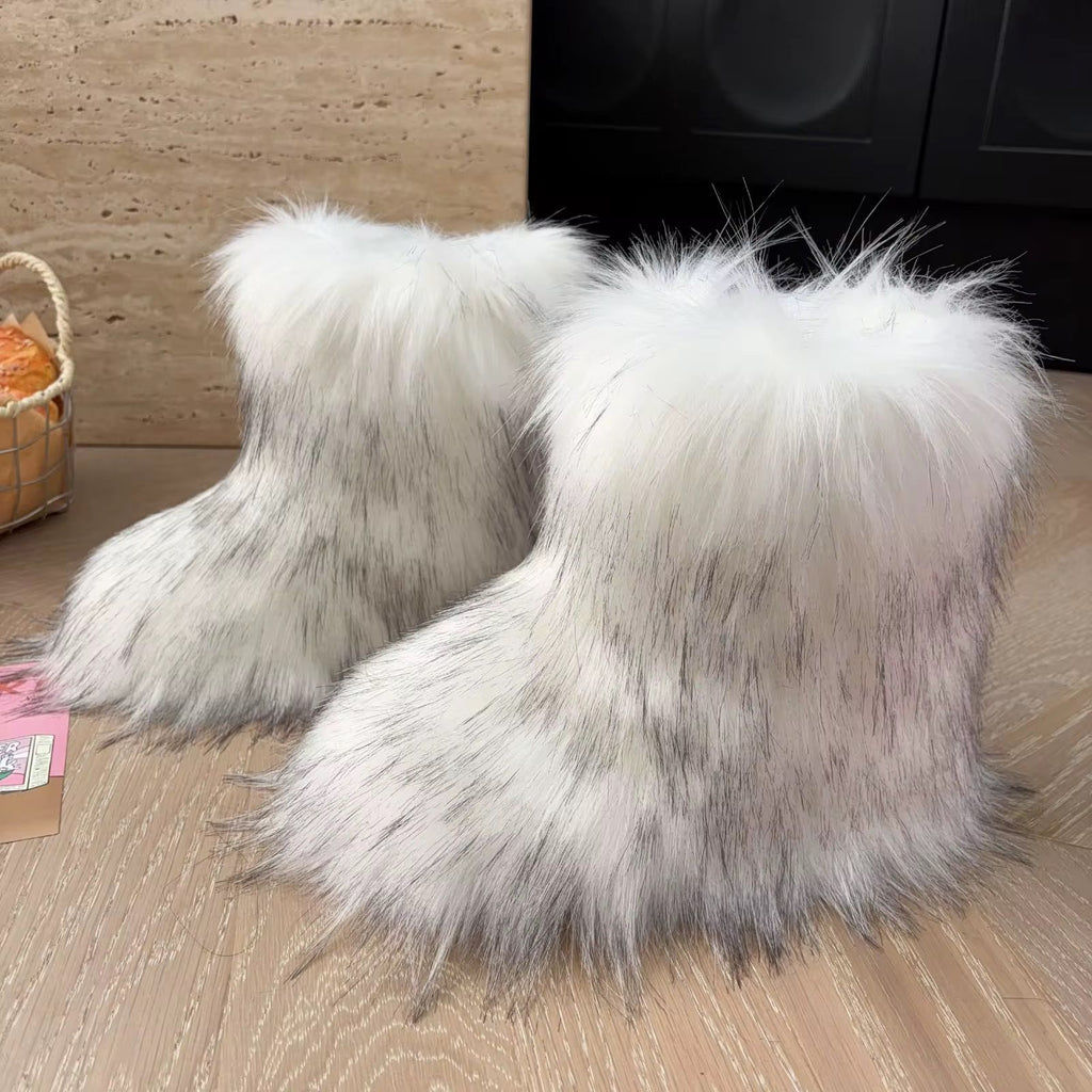 احذيه برقبه شتويه فاخره من الفرو الناعم للاطفال