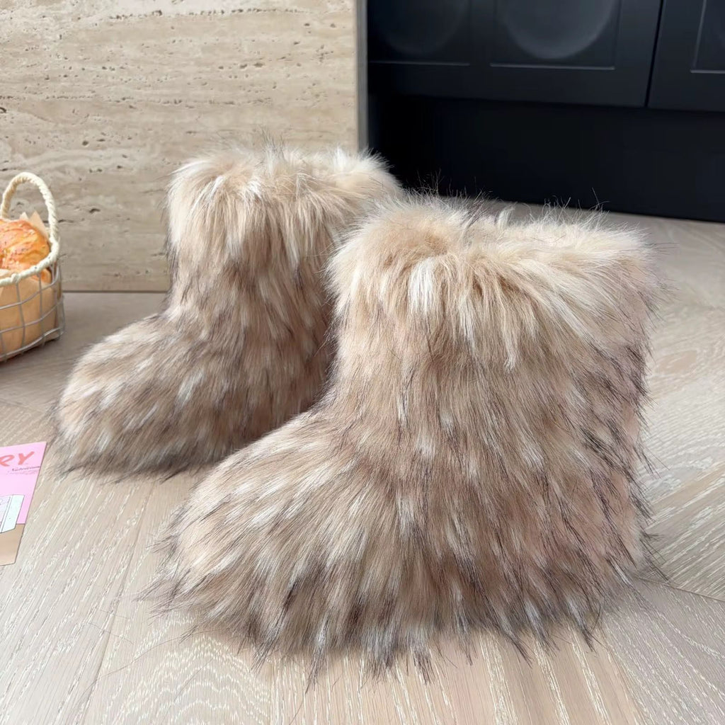 احذيه برقبه شتويه فاخره من الفرو الناعم للاطفال