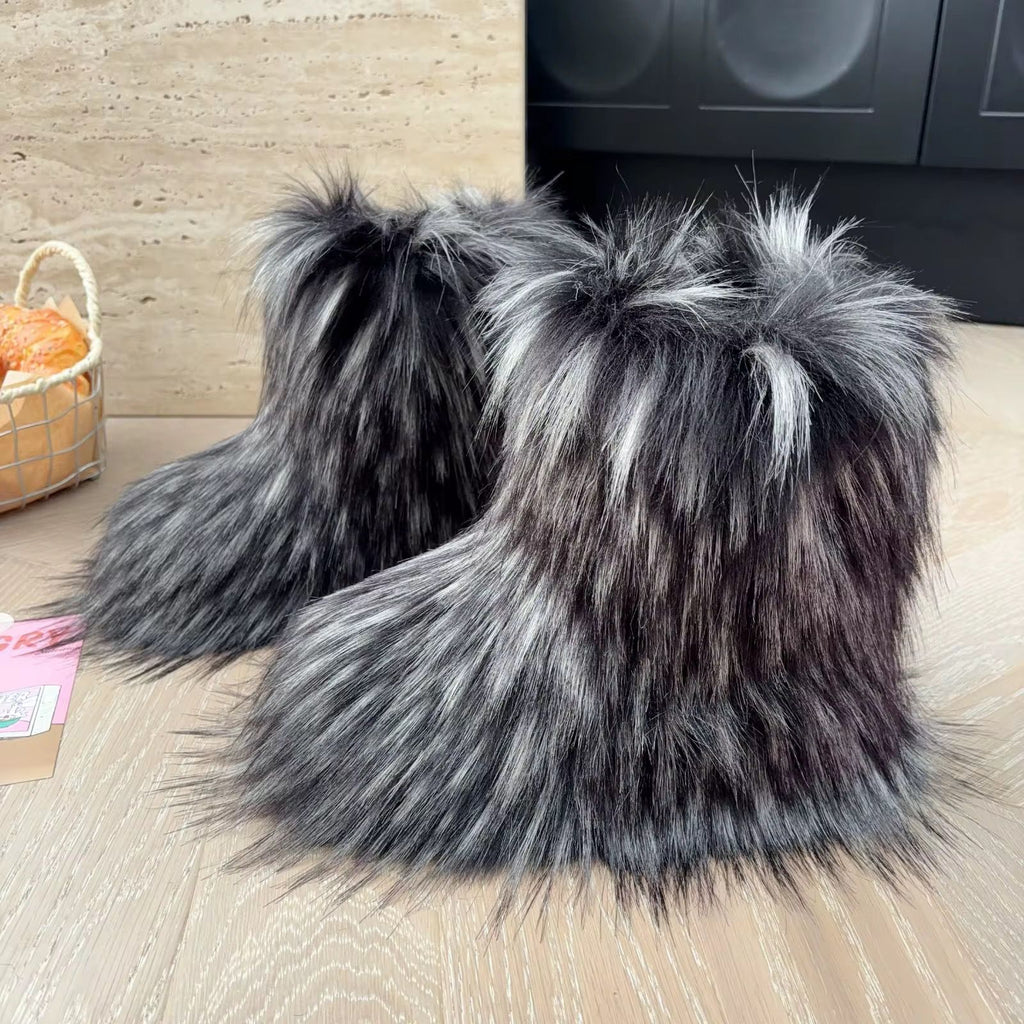 احذيه برقبه شتويه فاخره من الفرو الناعم للاطفال