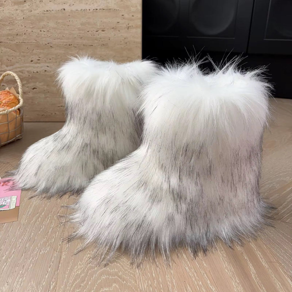 احذيه برقبه شتويه فاخره من الفرو الناعم للاطفال