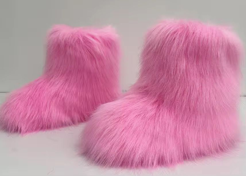 احذيه برقبه شتويه فاخره من الفرو الناعم للاطفال