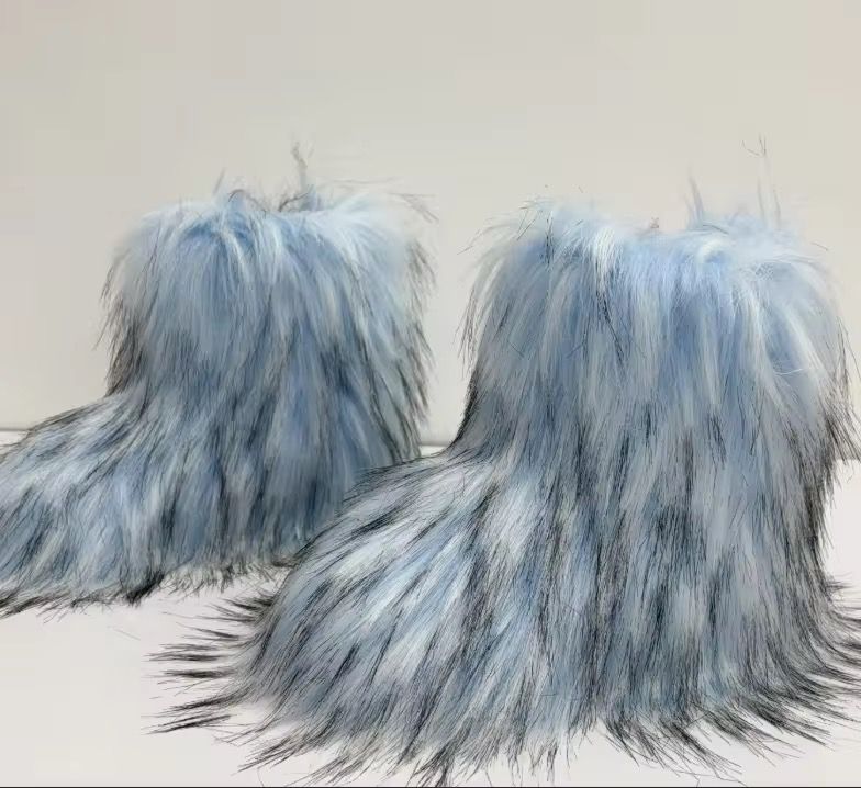 احذيه برقبه شتويه فاخره من الفرو الناعم للاطفال