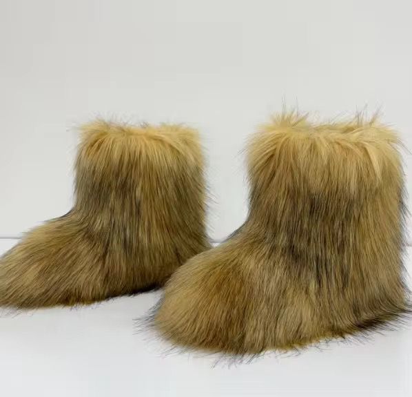 احذيه برقبه شتويه فاخره من الفرو الناعم للاطفال