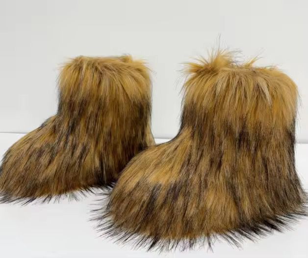 احذيه برقبه شتويه فاخره من الفرو الناعم للاطفال