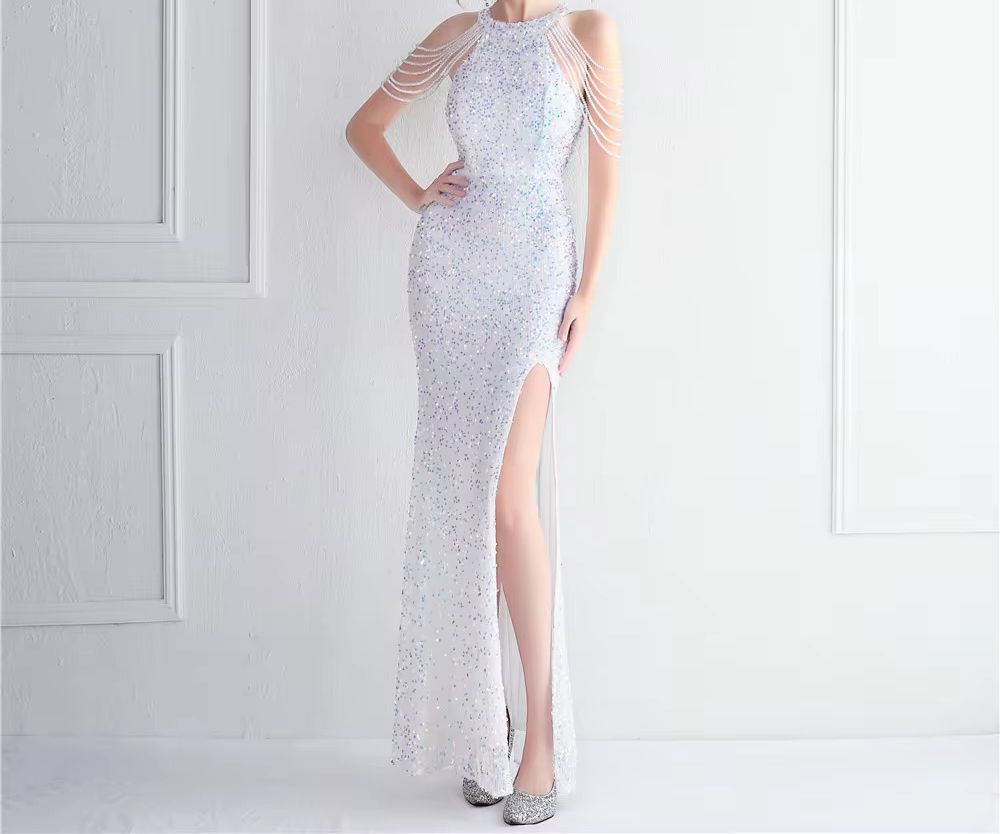 فستان انيق للحفلات والسهرات بتصميم حديث