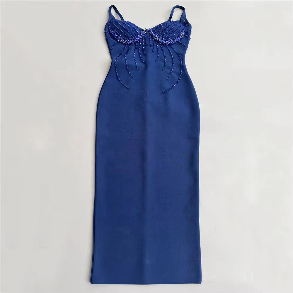 فستان سهر انيق نسائى مزين بالخرز