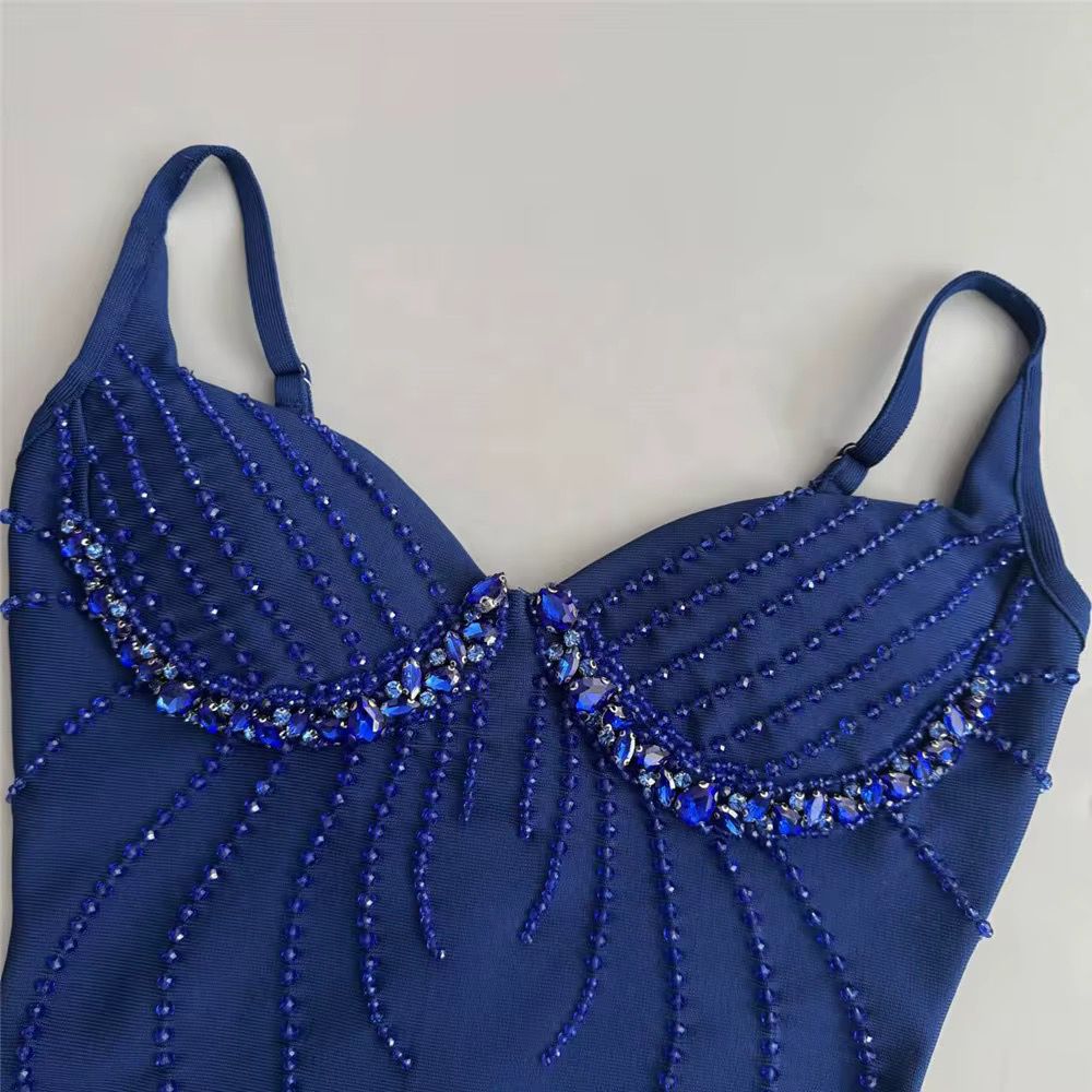 فستان سهر انيق نسائى مزين بالخرز