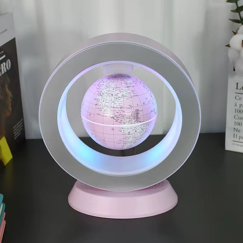 مكبر صوت ذكي على شكل كرة أرضية مع Alexa AI – بلوتوث، صوت ستيريو، إضاءة LED، تحكم صوتي، مثالي للمنزل والمكتب