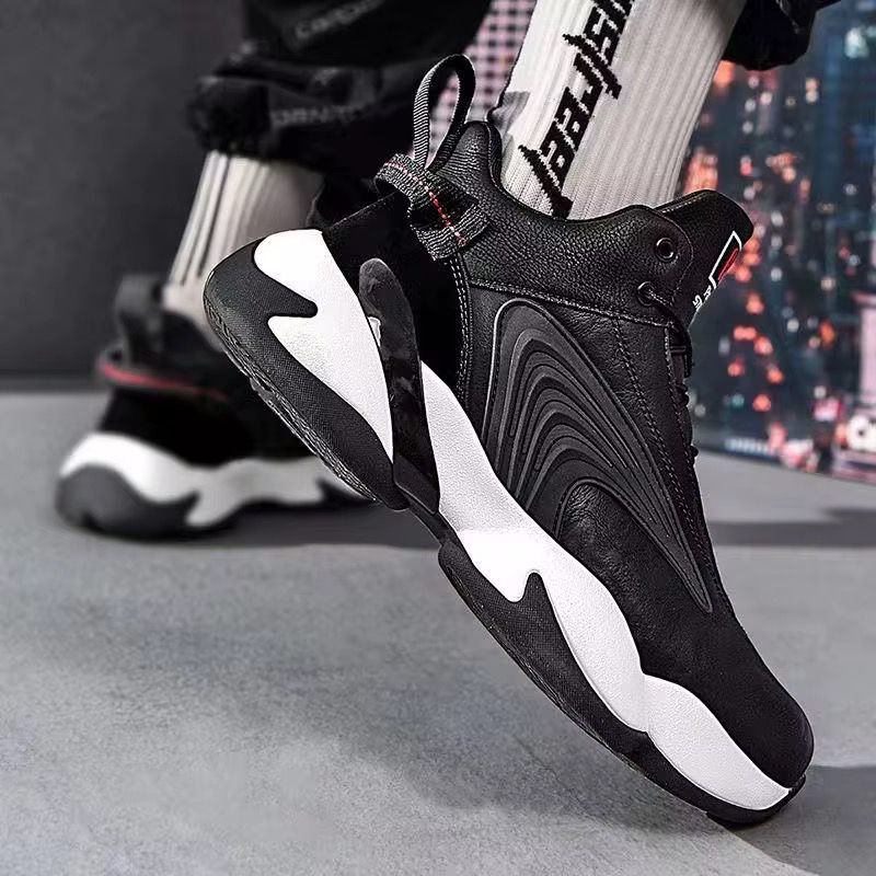 احذيه رجاليه رياضيه بنعل سميك موديل حديث من الطراز الكورى تصميم مضد للانزلاق