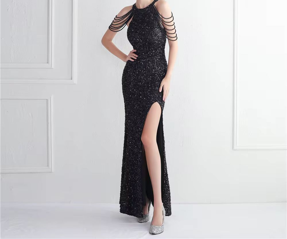 فستان انيق للحفلات والسهرات بتصميم حديث