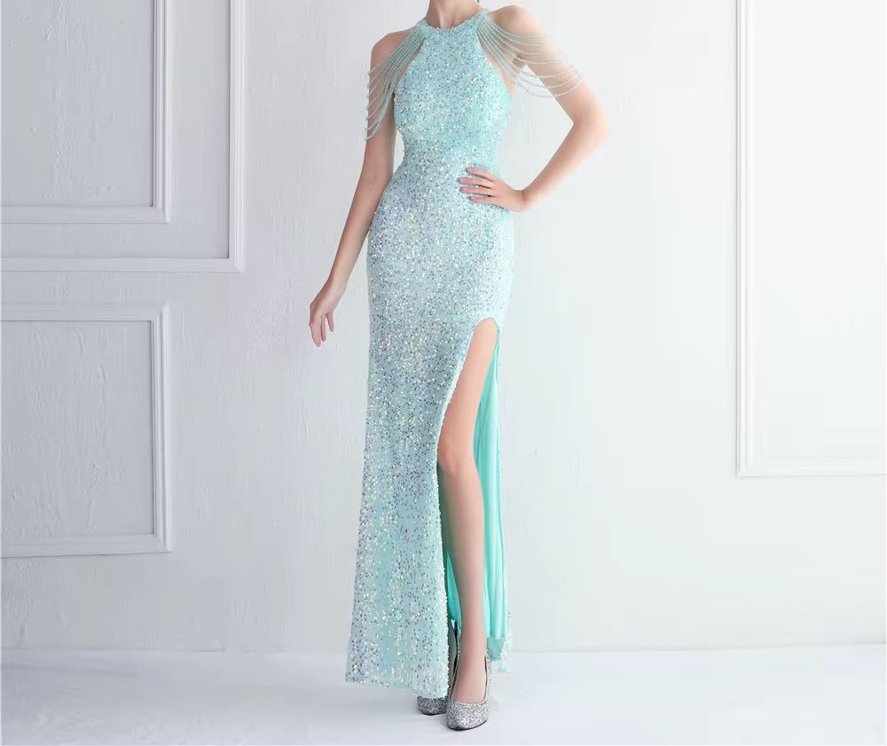 فستان انيق للحفلات والسهرات بتصميم حديث