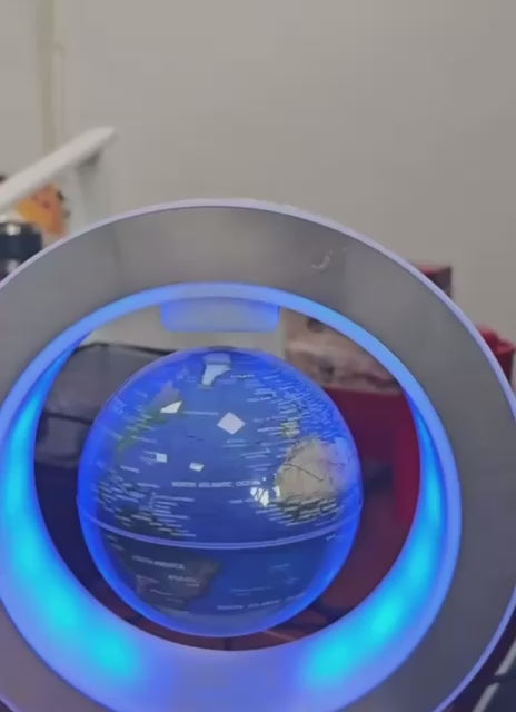 مكبر صوت ذكي على شكل كرة أرضية مع Alexa AI – بلوتوث، صوت ستيريو، إضاءة LED، تحكم صوتي، مثالي للمنزل والمكتب